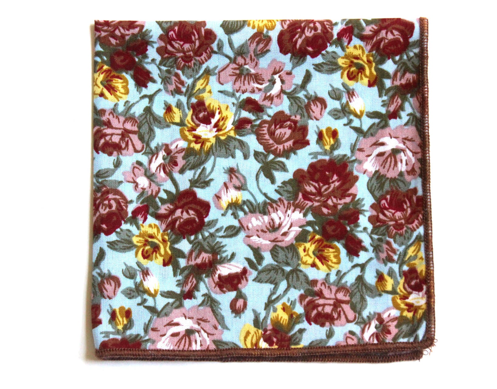Cotton Floral Necktie with Pocket square