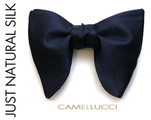 Load image into Gallery viewer, Navy Ornament Big Butterfly Silk Pre-tied Bow Tie
