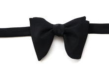Load image into Gallery viewer, Big Butterfly in Black Matted Silk Bow Tie Sized Self Tie
