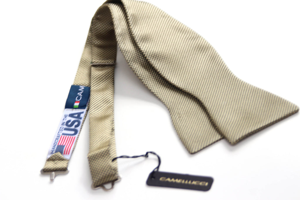 Gold Ornament Self-Tied Bow Tie