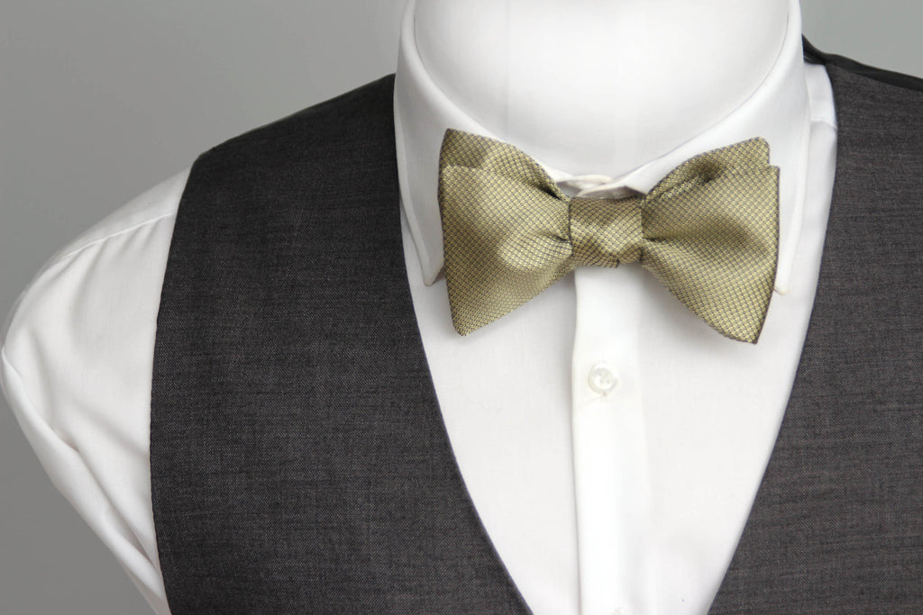 Gold Ornament Self-Tied Bow Tie
