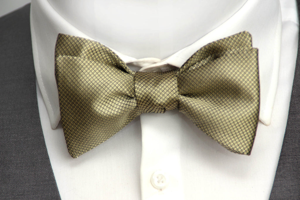 Gold Ornament Self-Tied Bow Tie