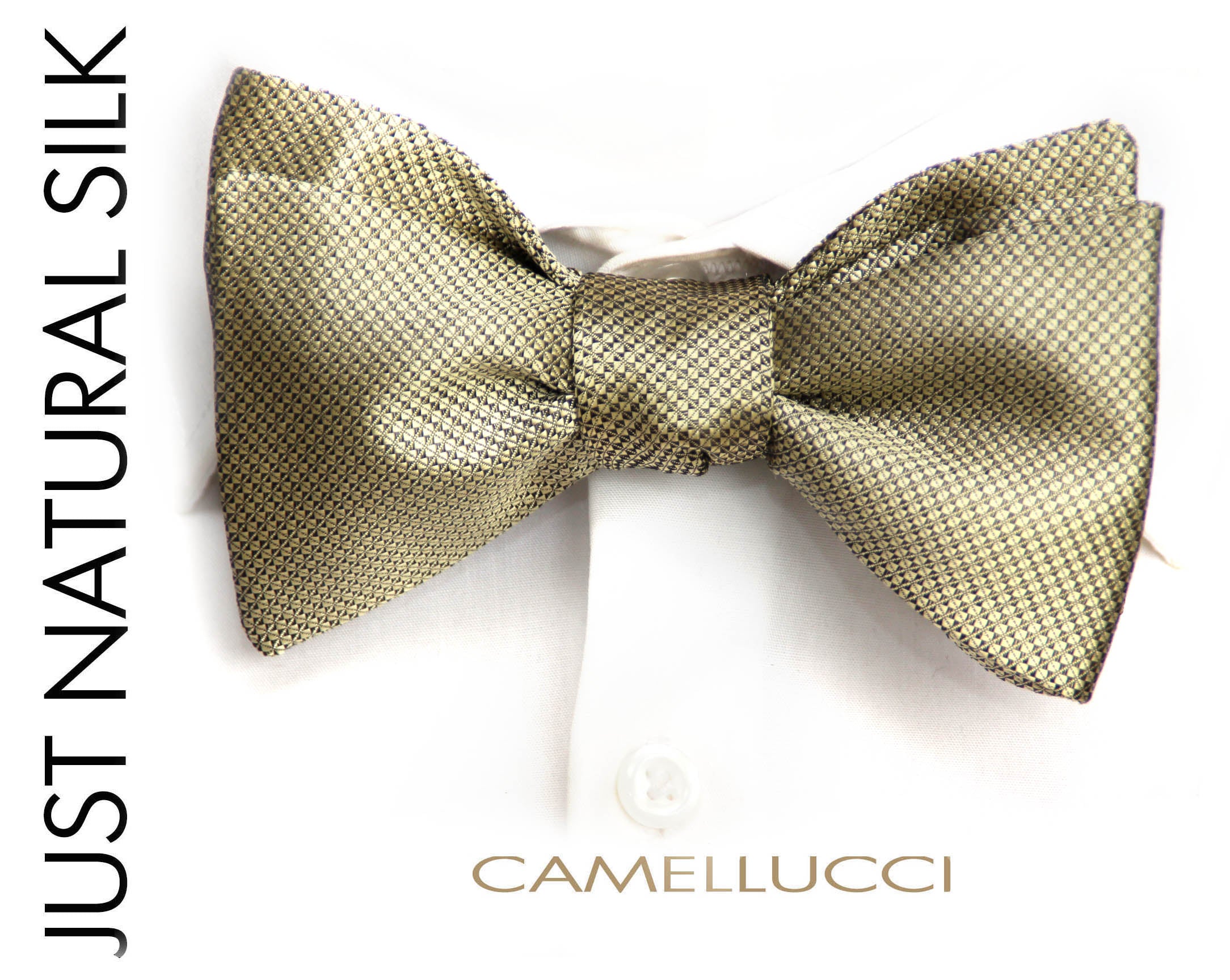 Gold Ornament Self-Tied Bow Tie