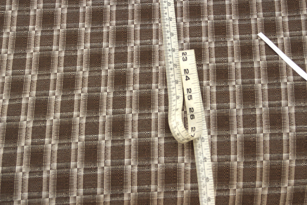 Grey Plaid Silk Fabric