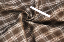 Load image into Gallery viewer, Grey Plaid Silk Fabric
