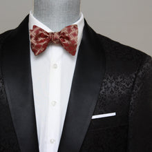 Load image into Gallery viewer, Maroon Gold Classic Self-tied Bow Tie
