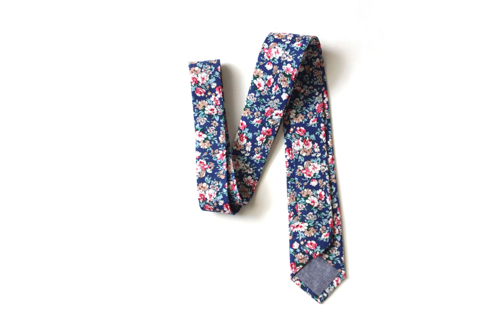 Blue Floral Necktie