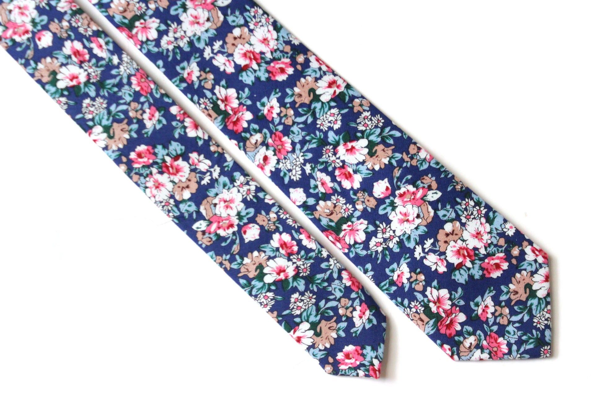 Blue Floral Necktie