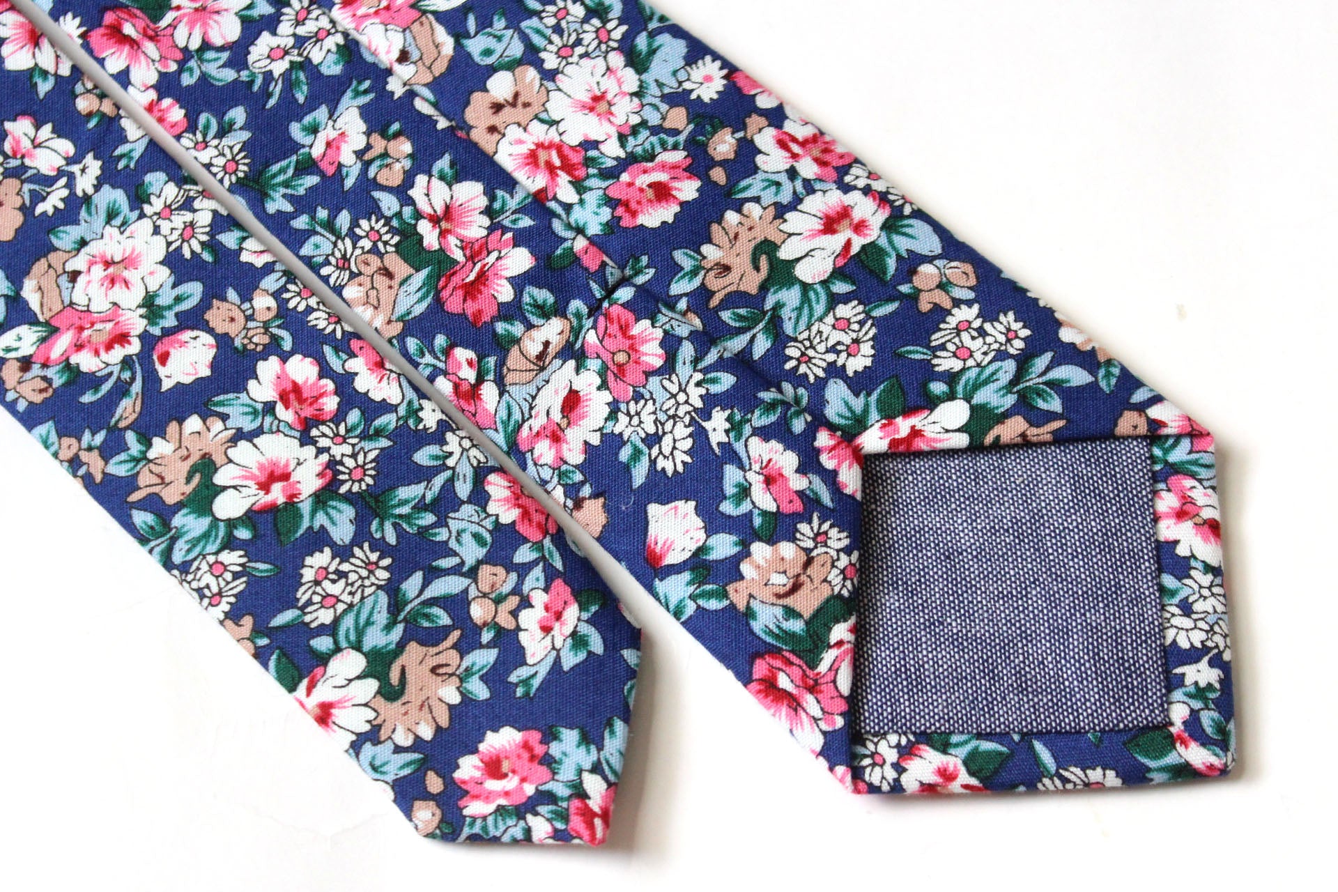 Blue Floral Necktie