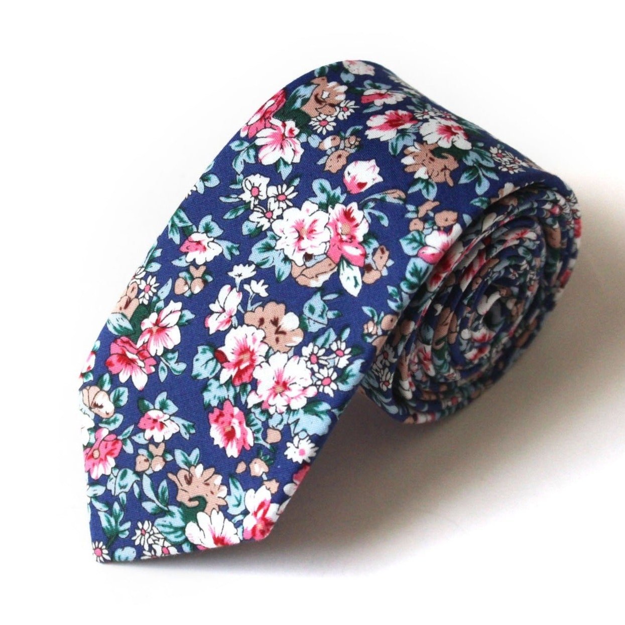 Blue Floral Necktie