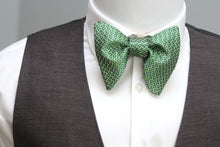 Load image into Gallery viewer, Big Butterfly in Green Ornament Silk Self tied Bow Tie
