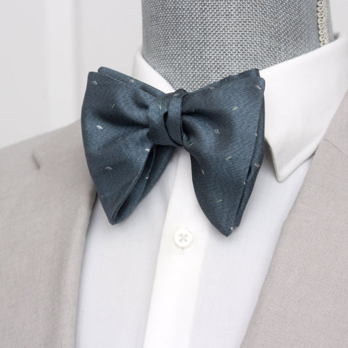 Big Butterfly Dusty Blue Silk Bow Tie