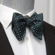 Load image into Gallery viewer, Forest Green Big Butterfly Silk Bow Tie
