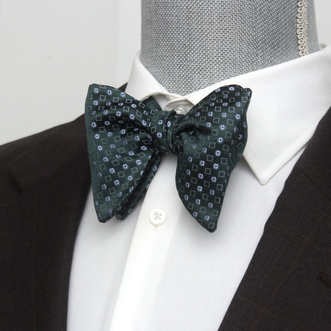 Forest Green Big Butterfly Silk Bow Tie
