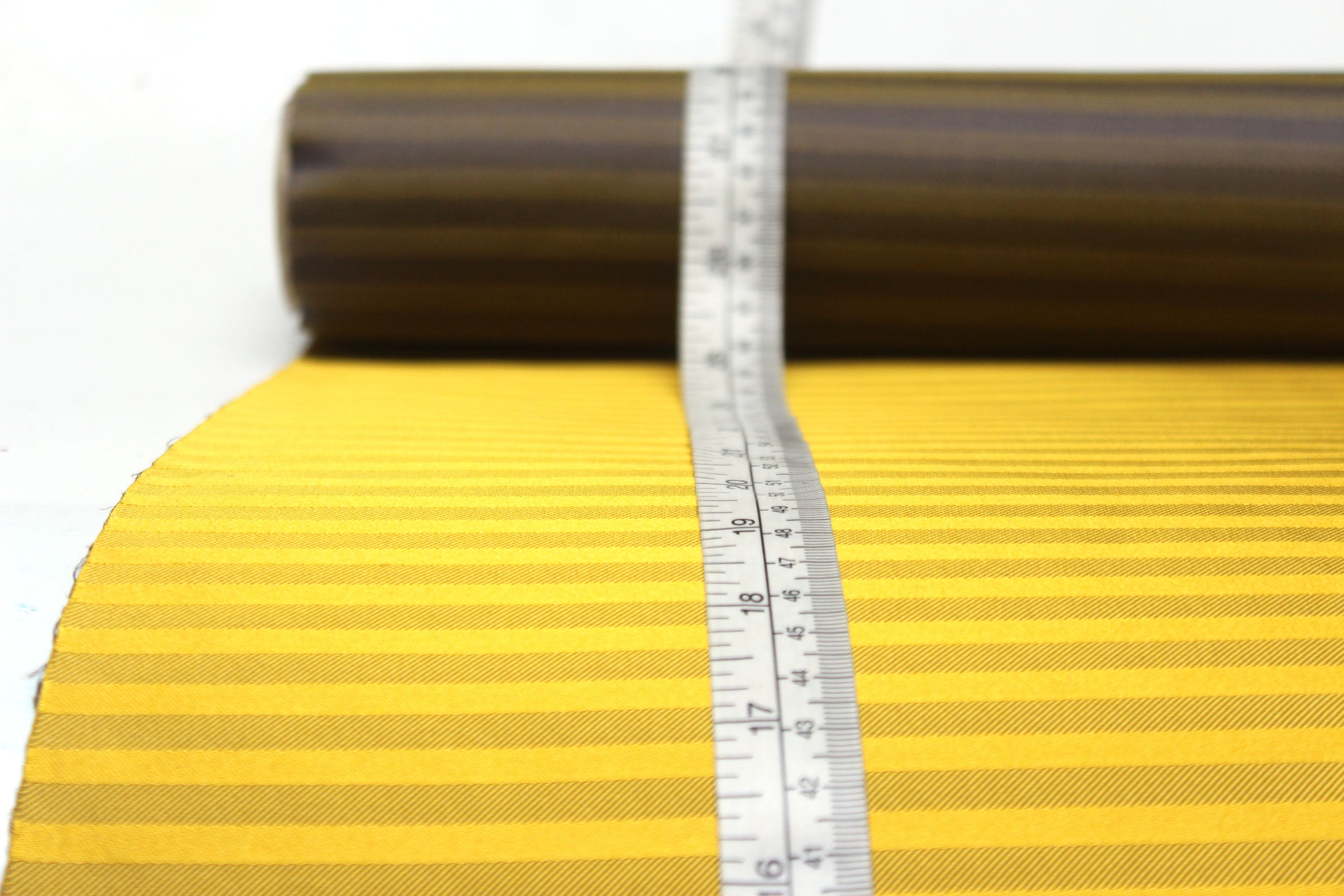 Gold Mustard Stripe Silk Fabric