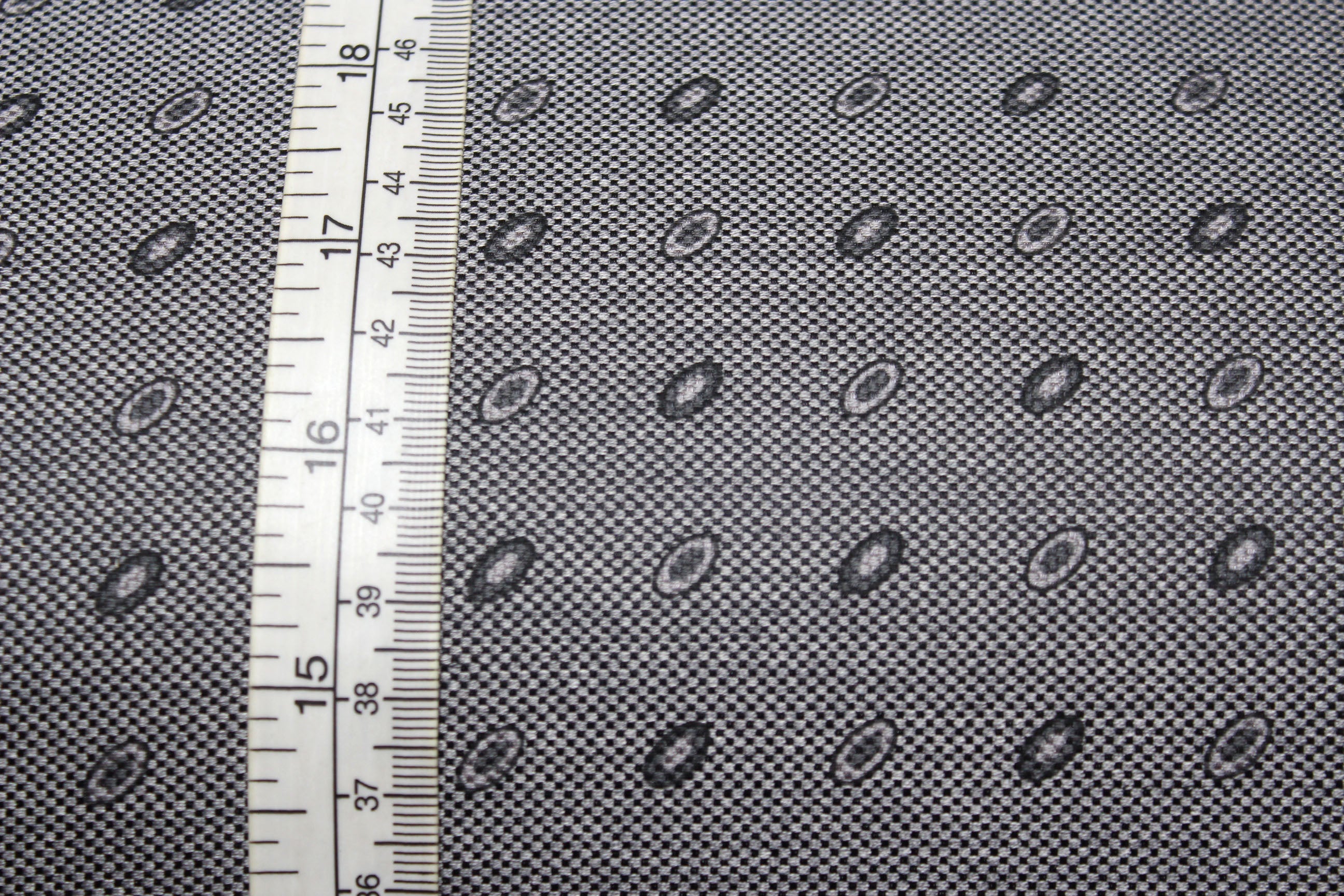 Grey Ornament Silk Fabric
