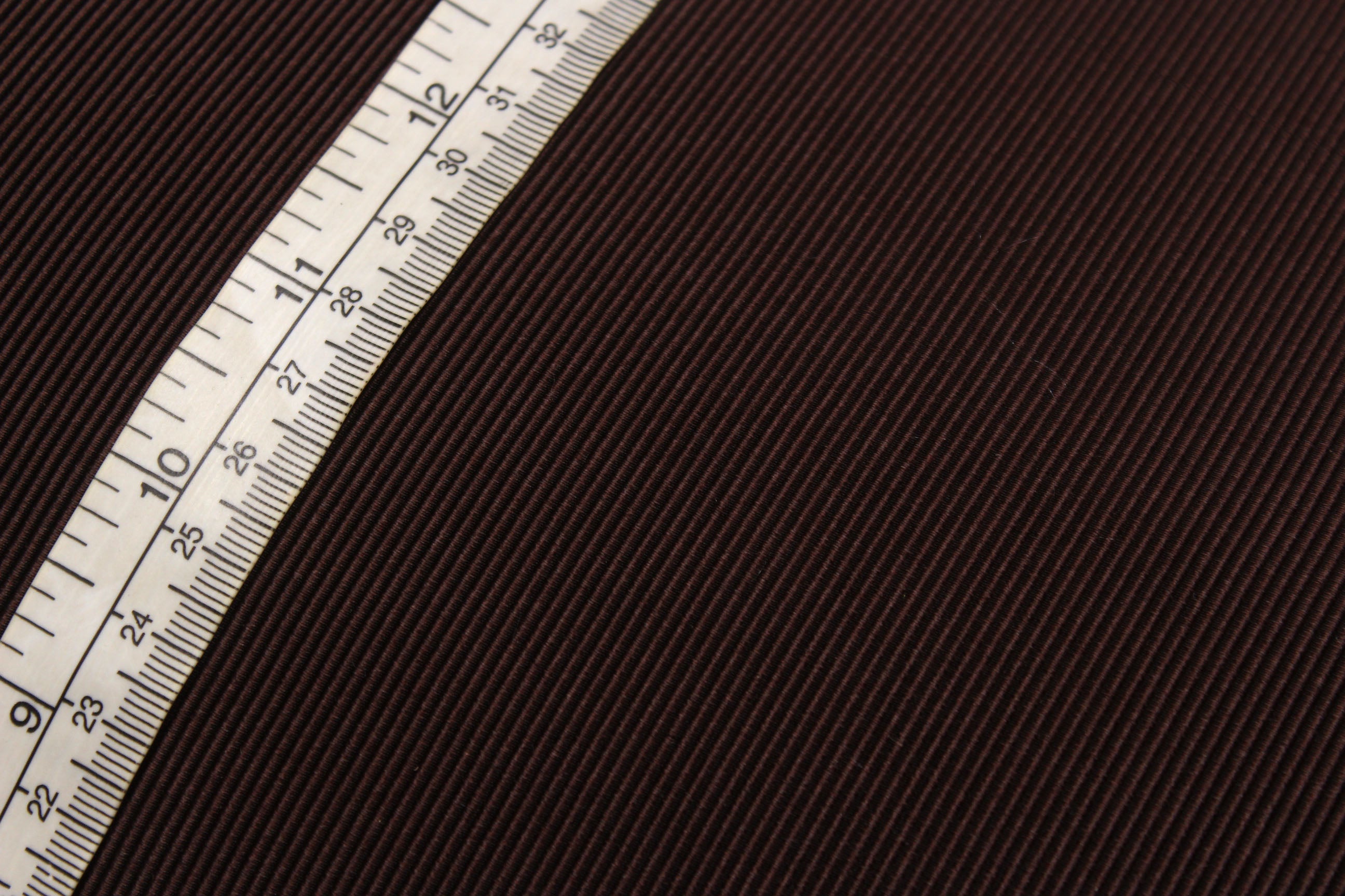 Dark Brown Striped Silk Fabric