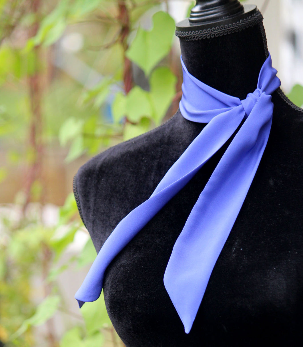 Blue Skinny Scarf