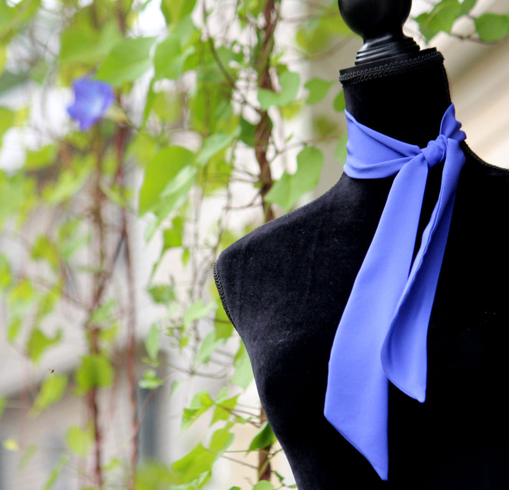 Blue Skinny Scarf