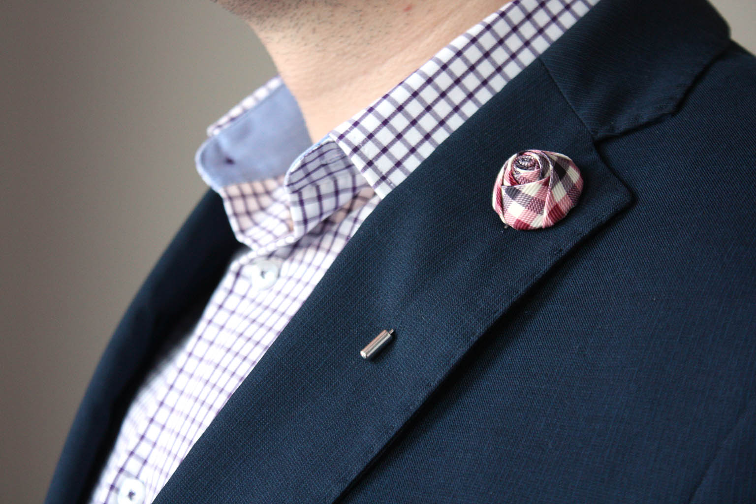 Fabric Rose Lapel pin