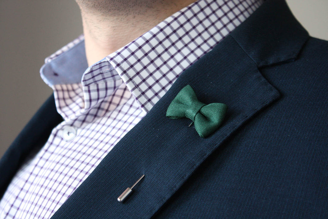 Emerald Green Bow tie Lapel pin