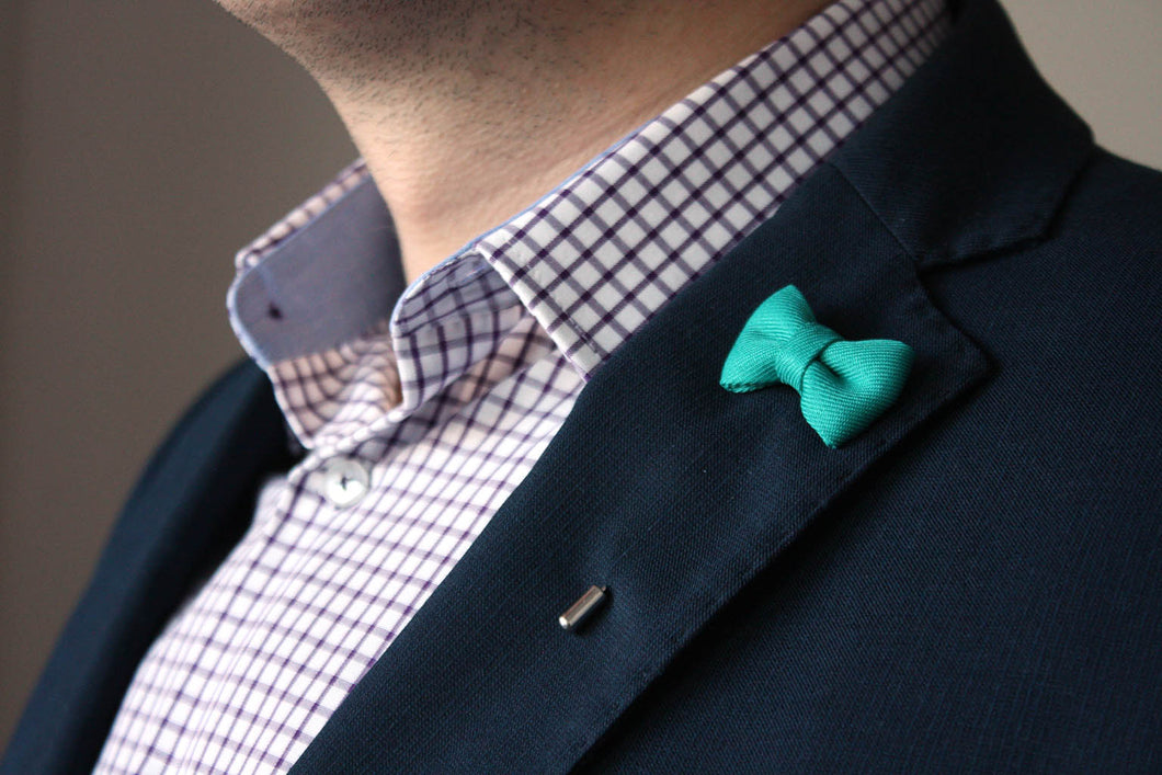 Teal Bow tie Lapel pin