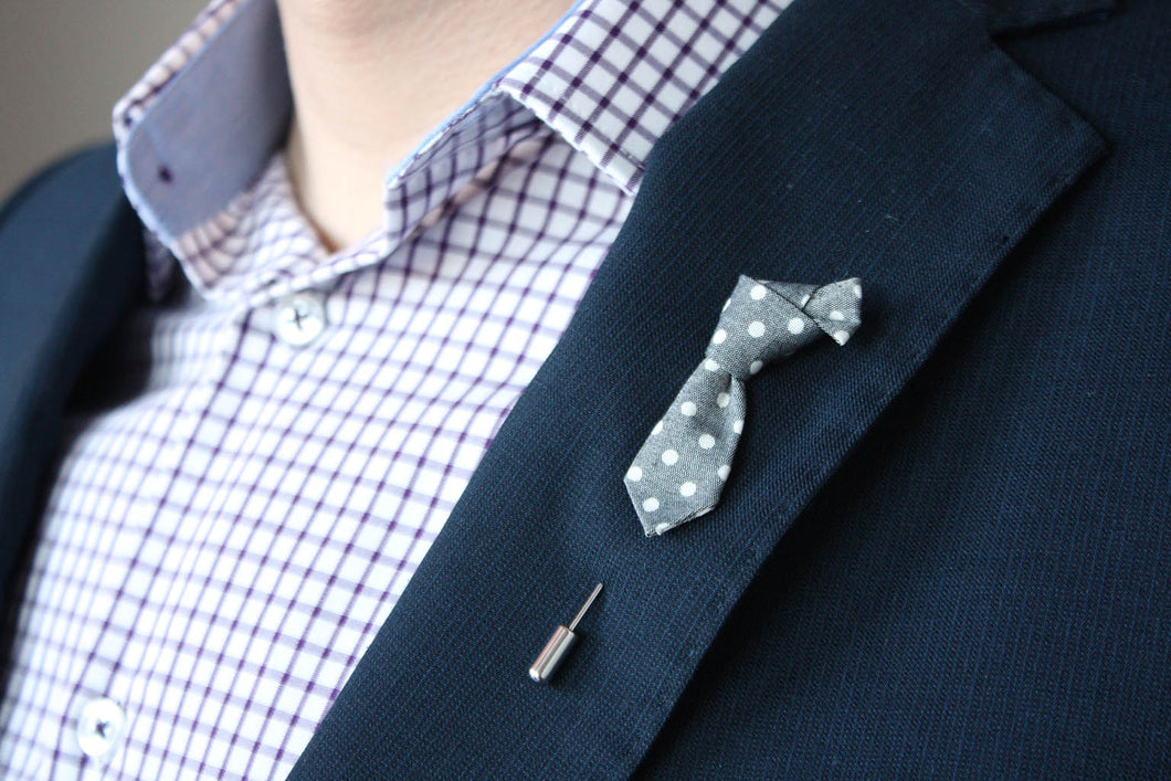Fabric Necktie Lapel pin