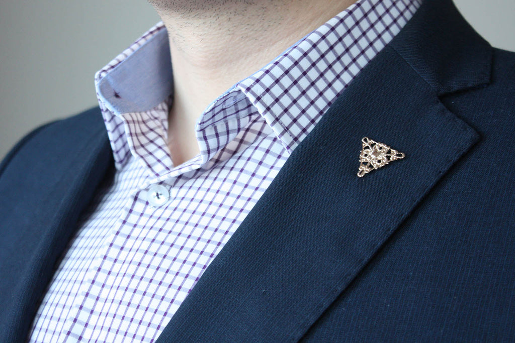 Metal Triangular Lapel pin
