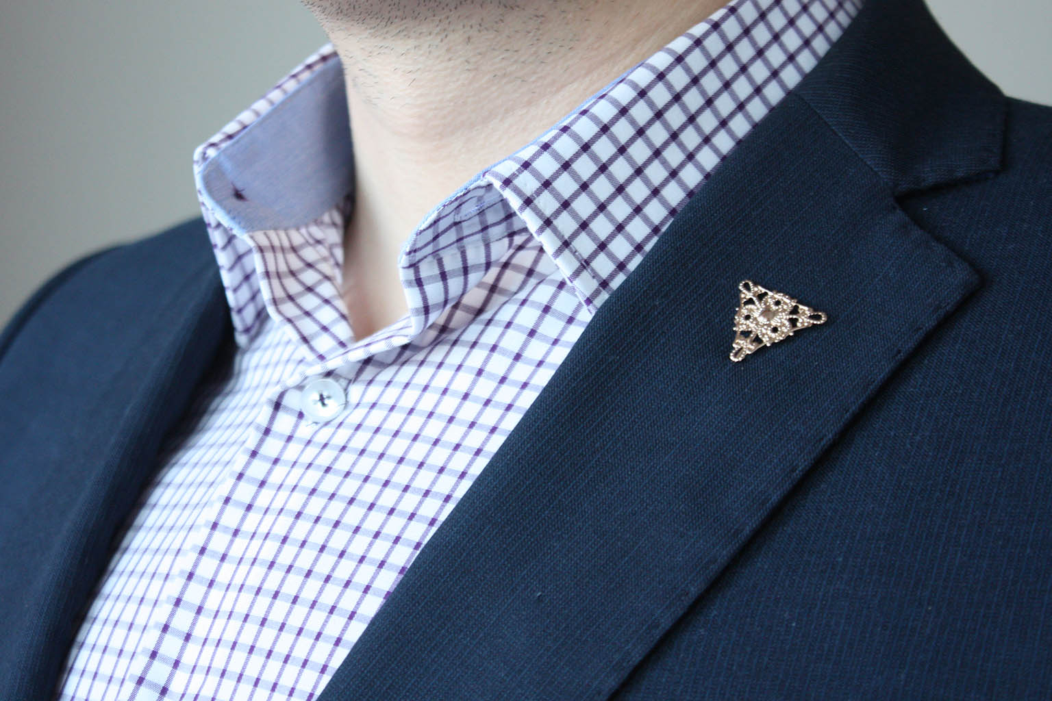 Metal Triangular Lapel pin