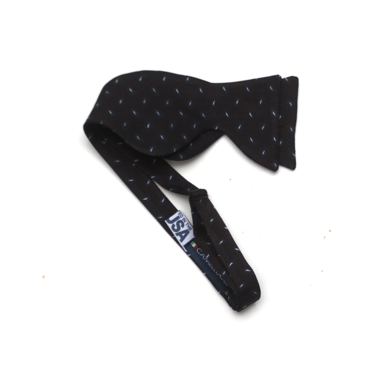 Big Butterfly Brown Grey Paisley Silk Bow Tie