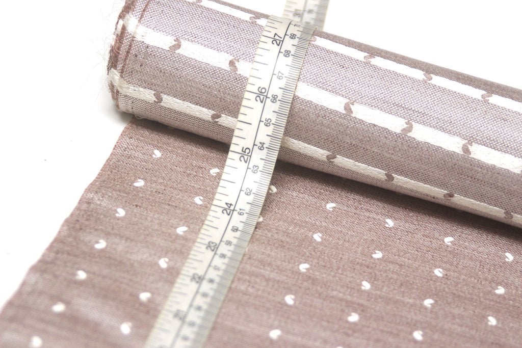 Beige Paisley Silk Fabric