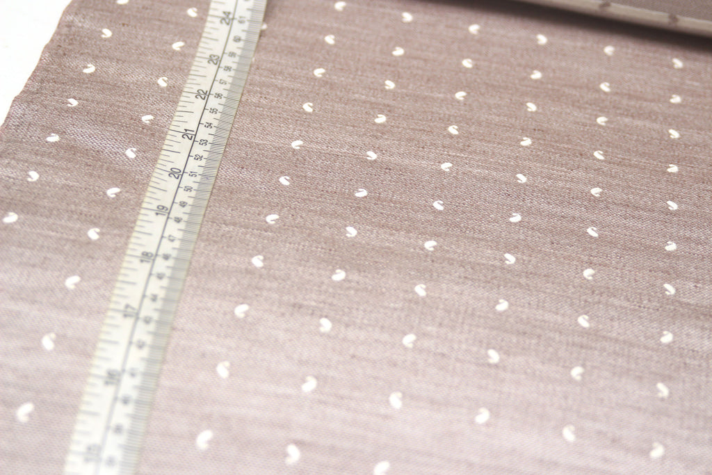 Beige Paisley Silk Fabric