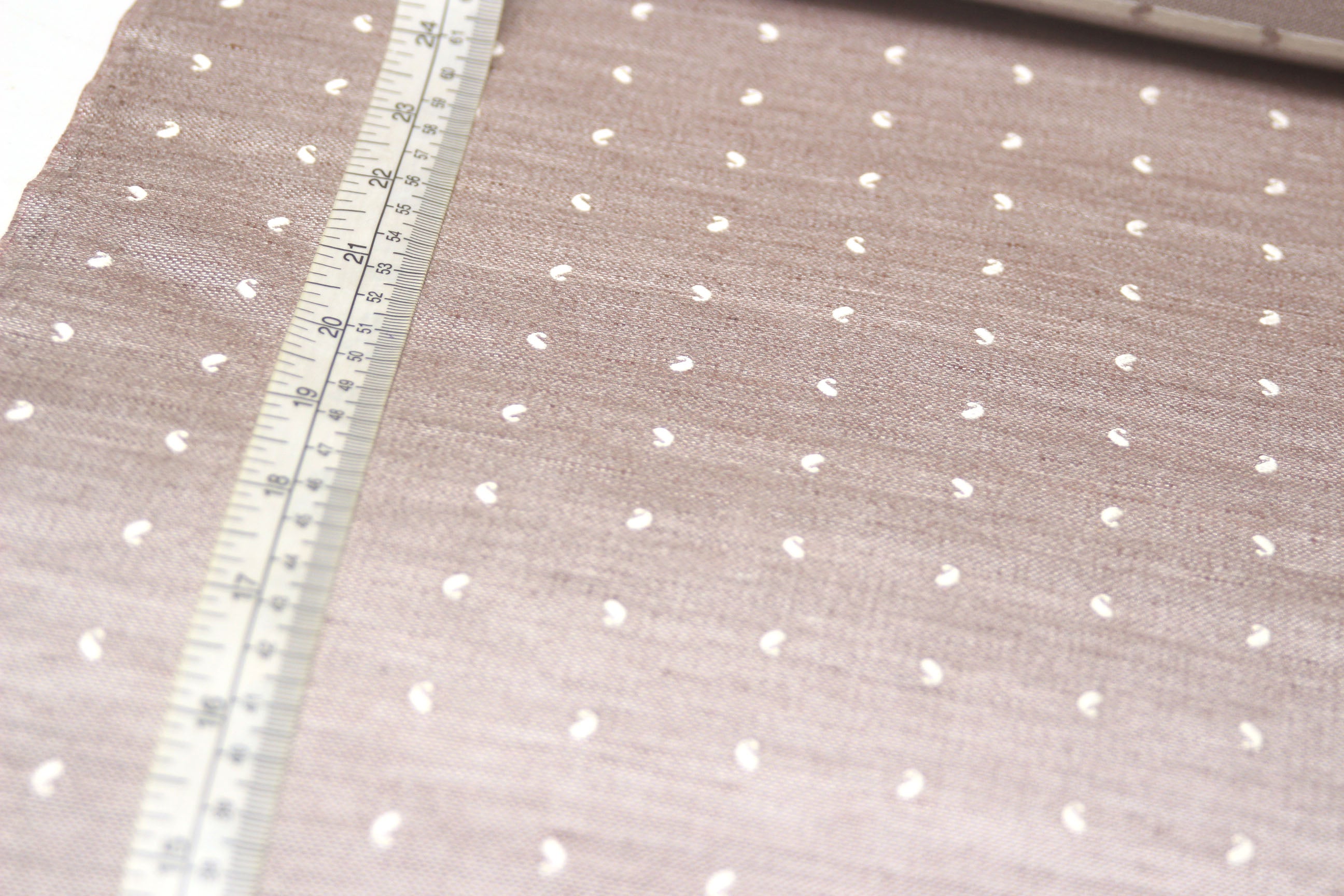 Beige Paisley Silk Fabric