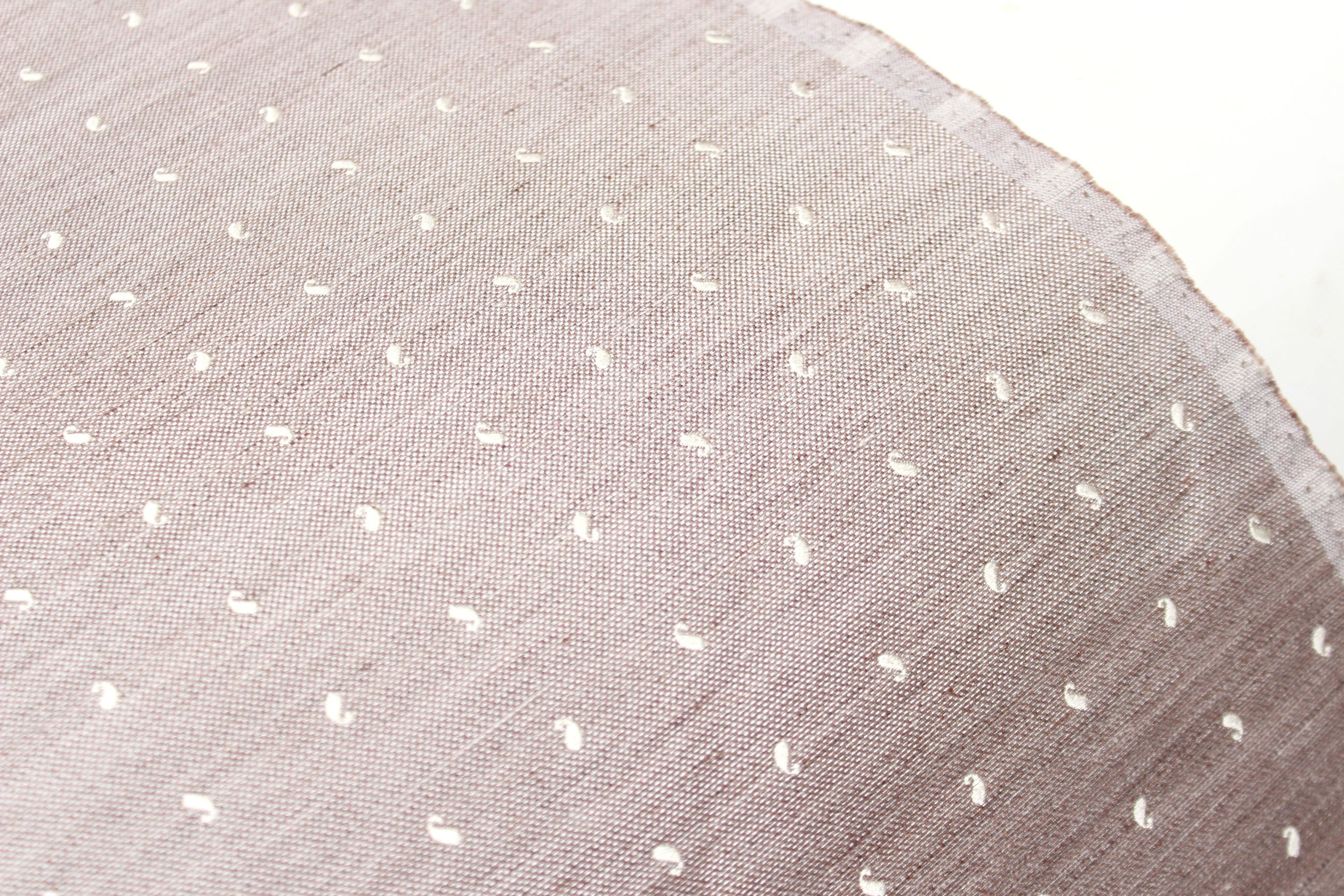 Beige Paisley Silk Fabric