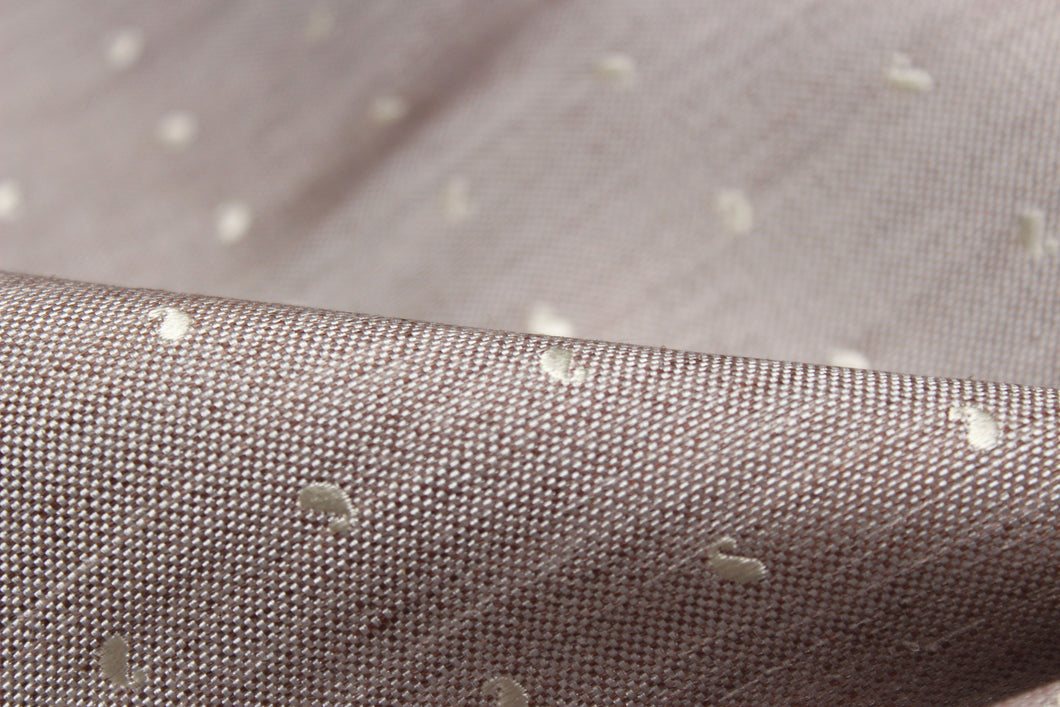 Beige Paisley Silk Fabric