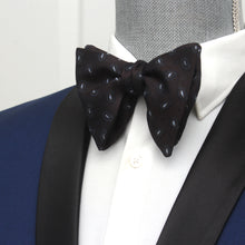 Load image into Gallery viewer, Big Butterfly Black Paisley Silk Bow Tie
