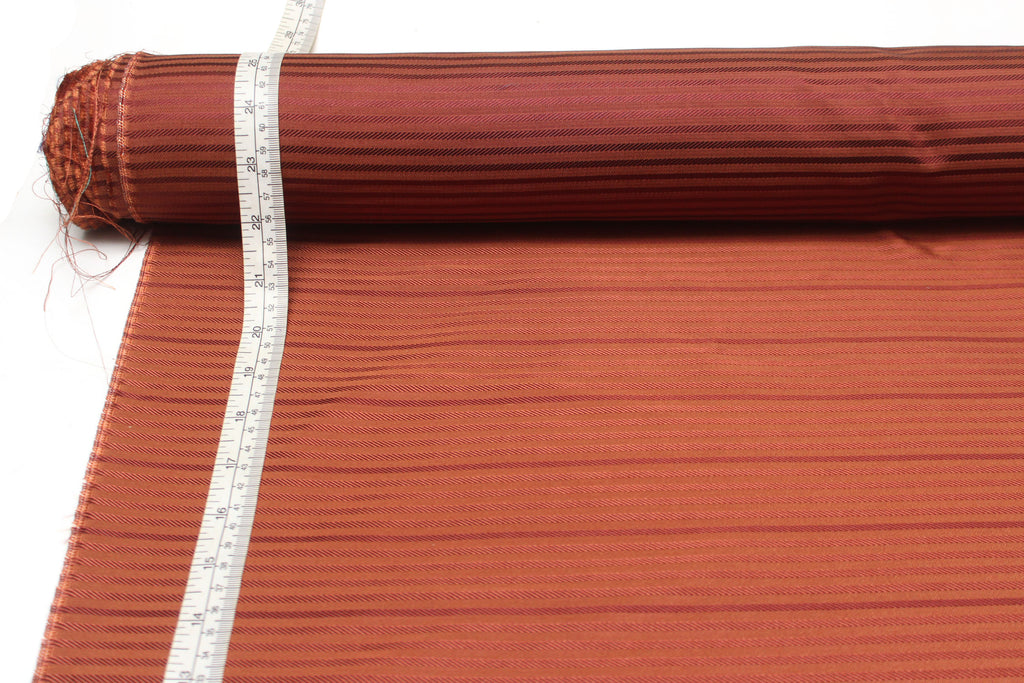 Brown Stripe Silk Fabric