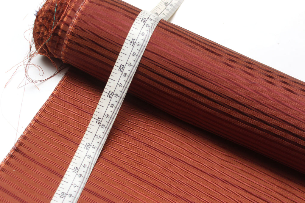 Brown Stripe Silk Fabric
