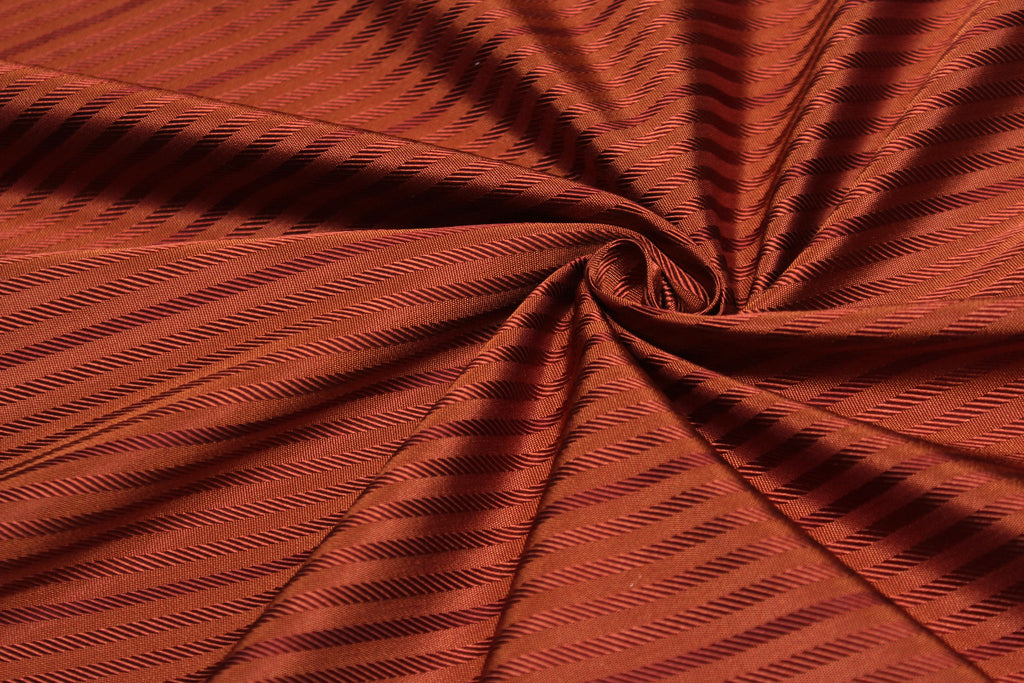 Brown Stripe Silk Fabric