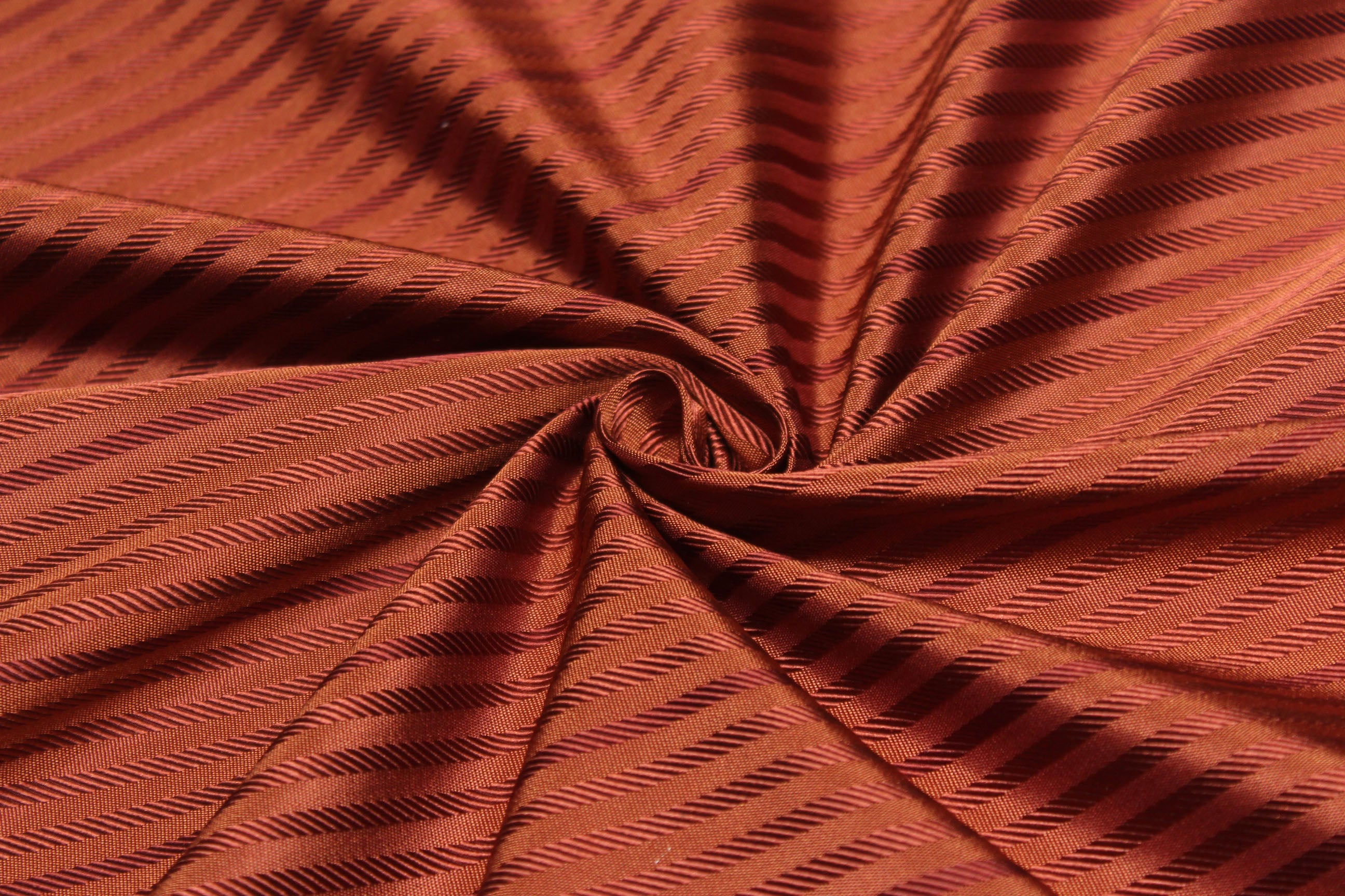 Brown Stripe Silk Fabric