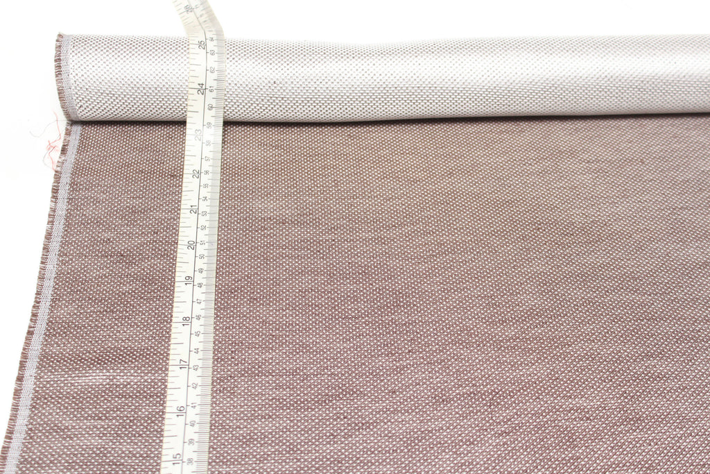 Beige Brown Ornament Silk Fabric