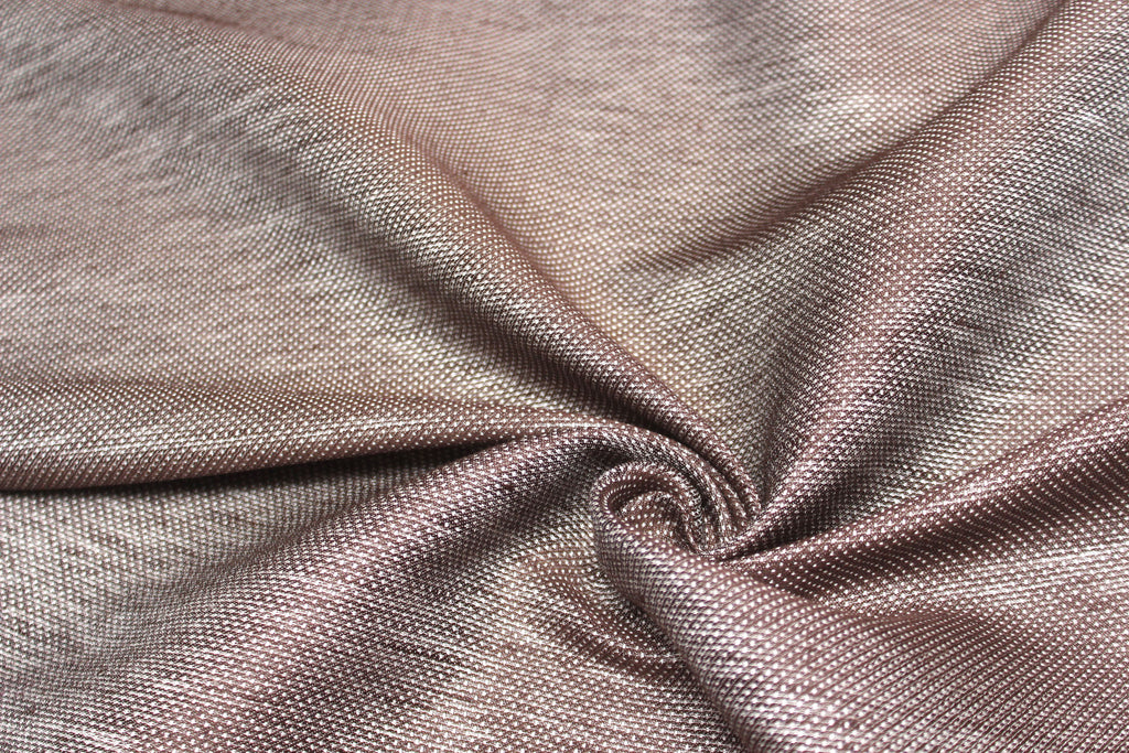 Beige Brown Ornament Silk Fabric