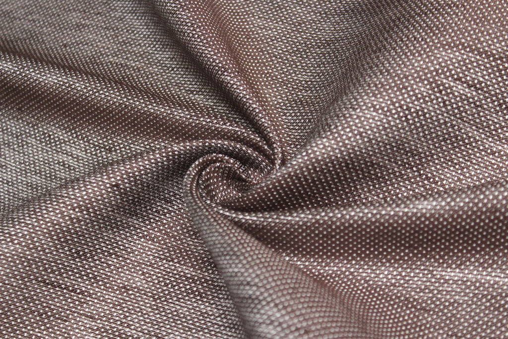 Beige Brown Ornament Silk Fabric