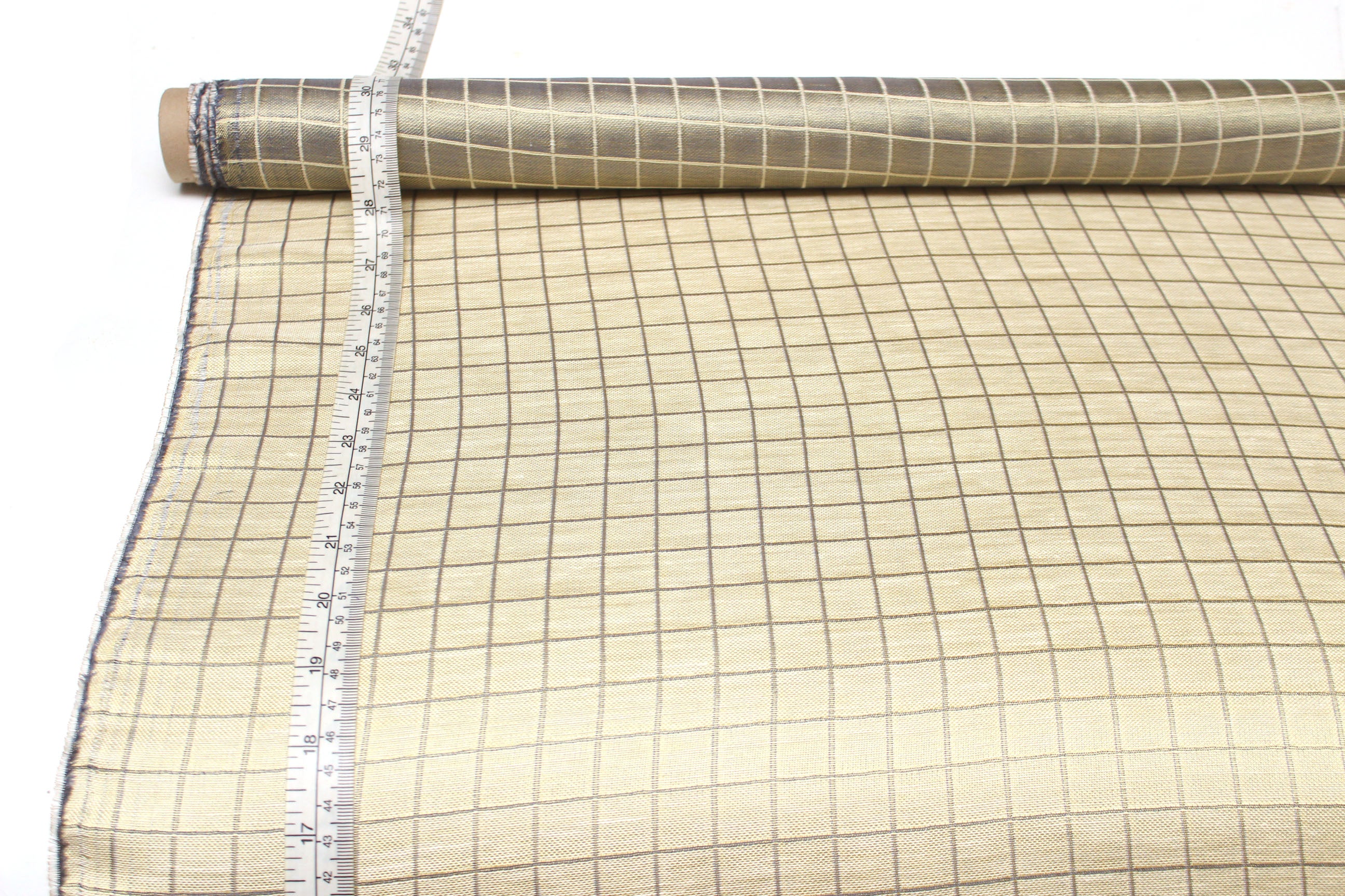 Lime Plaid Silk Fabric