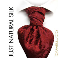 Load image into Gallery viewer, Maroon Grey Stripe Reversible Silk Ascot
