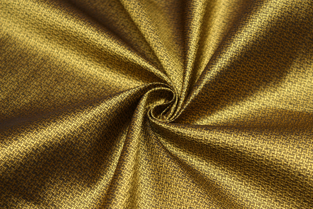 Gold small ornament Silk Fabric 42" width