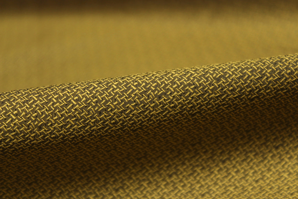 Gold small ornament Silk Fabric 42" width