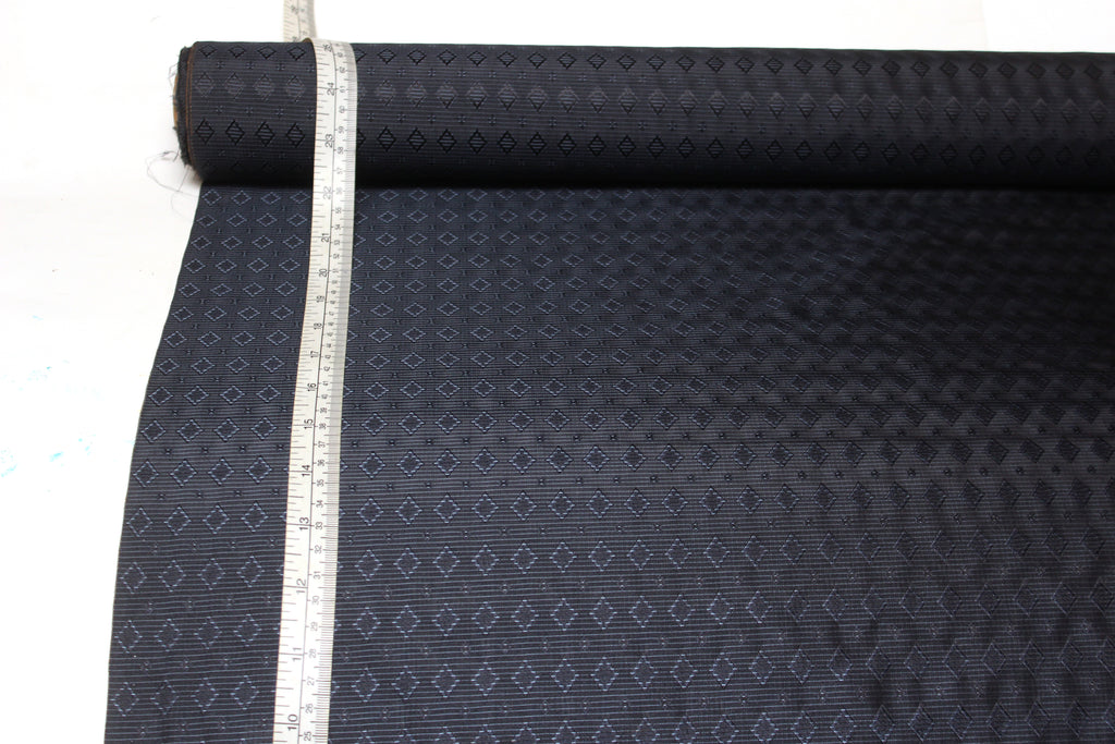 Dark Grey ornament Silk Fabric 42" width