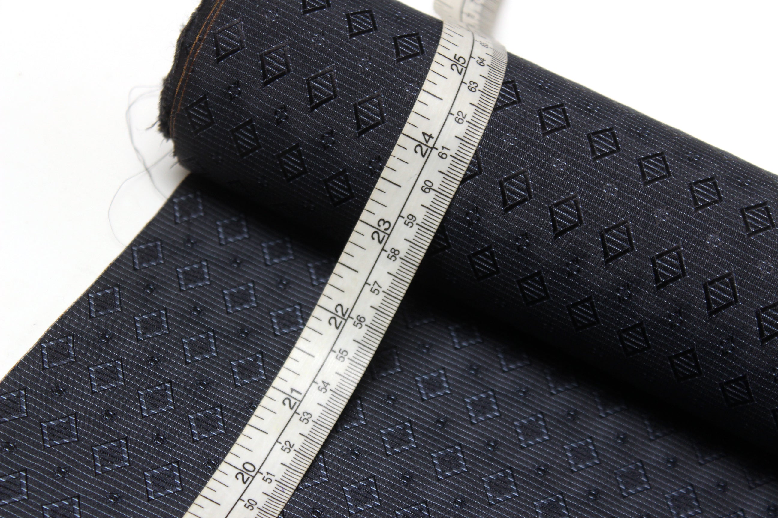 Dark Grey ornament Silk Fabric 42" width