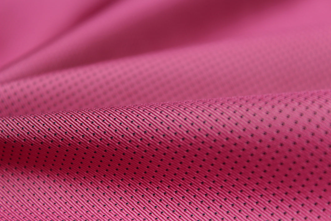 Fuchsia Purple Polka Dot Silk Fabric